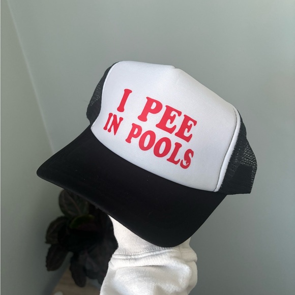 Other - Funny Black and White Trucker Hat